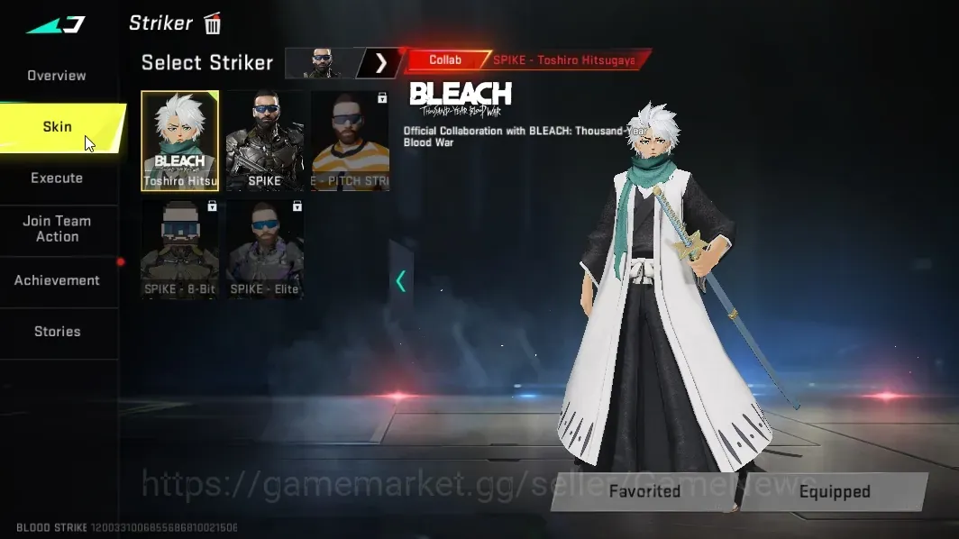 Blood Strike Accounts Collab Skin Asia|Collab Bleach Toshiro+Zanpakuto,Uzi Zangetsu|8 Ultra Vector Flame,INP-9 1