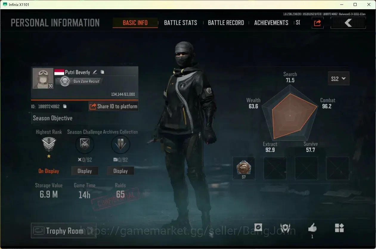 Arena Breakout Accounts Mobile | | LV 30 | SV 6.9 M | CV 5.0 M | AKM, ET A image 1