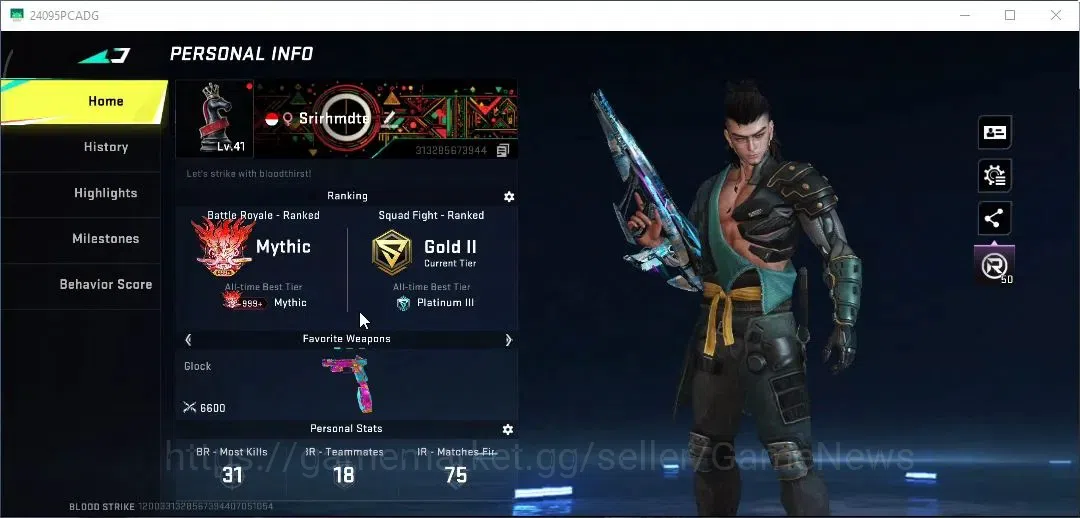 Blood Strike Accounts ASIA| Ultra [M4A1,URB,AUG]| Limited [Origin-12]| C image 2