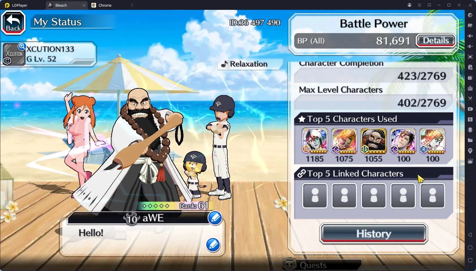 Bleach: Brave Souls Accounts Starter GLOBAL|20k Orb+Fresh All 2