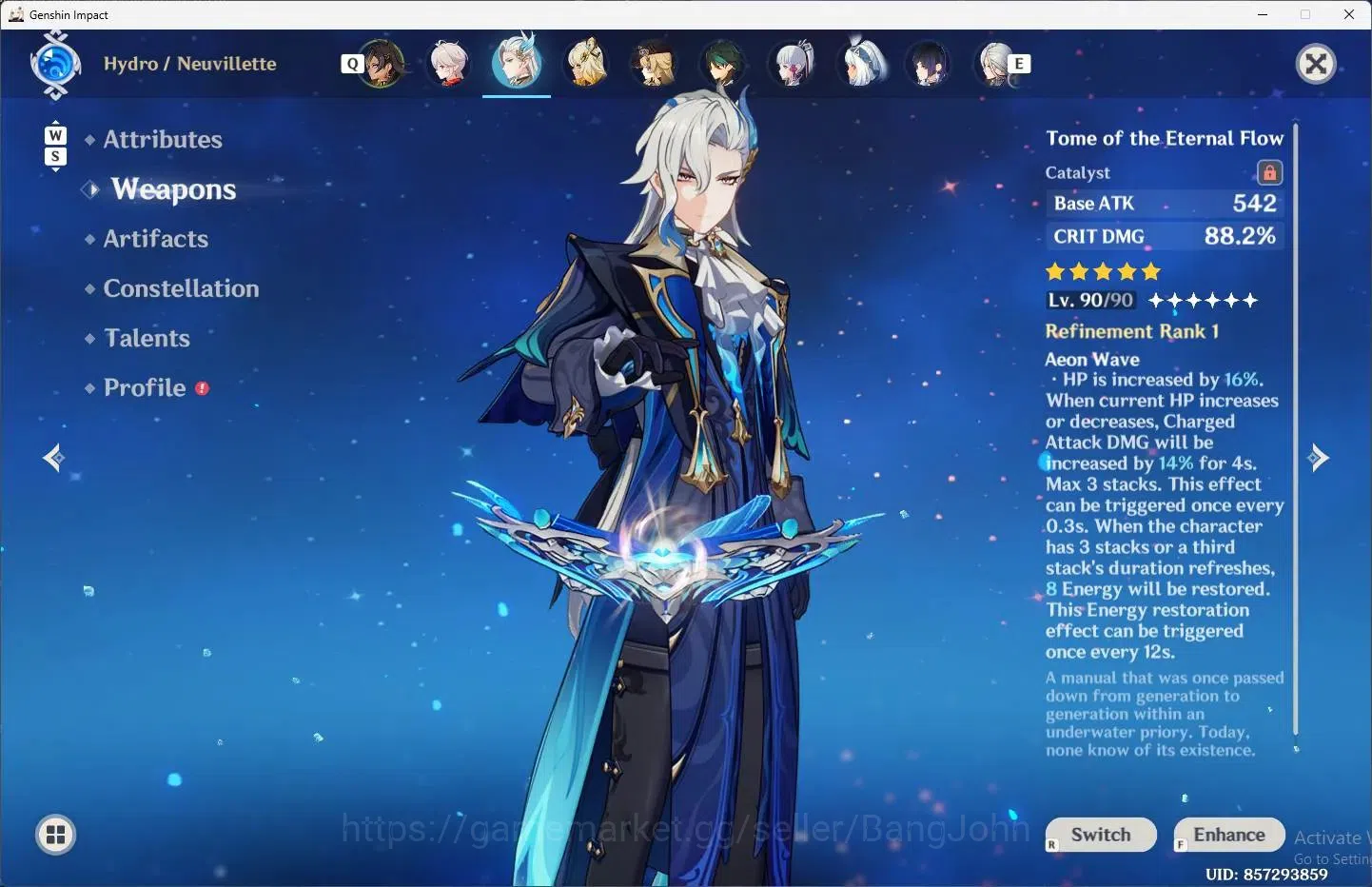 Genshin Impact Accounts ASIA | AR 59 |14 Limit+7 Standar|[Neuvillette,Xiao image 5