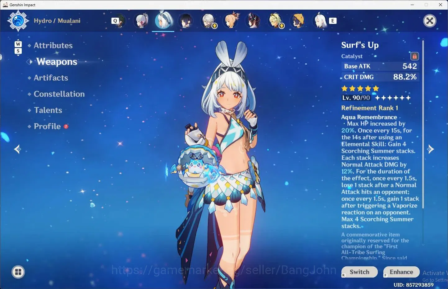 Genshin Impact Accounts ASIA | AR 59 |14 Limit+7 Standar|[Neuvillette,Xiao image 8