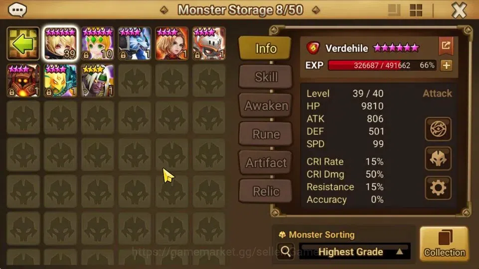 Summoners War: Sky Arena Accounts End-Game GLOBAL Lv 40|1 LD[Shun]|19 Total NB5[Layla,Riley,Teshar,Liam,Etc]+54 12