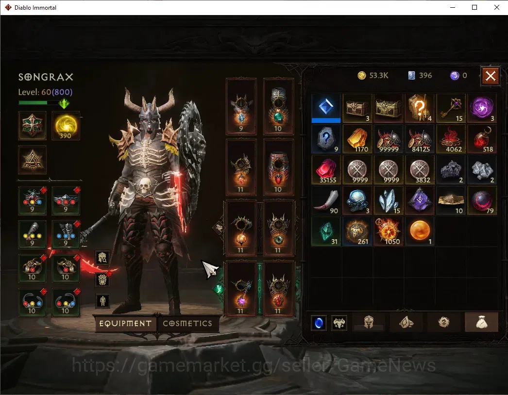 Diablo Immortal Accounts NA-Chain of Honor|CS ON|Lv60(800)|Necromancer|CR 4 image 10