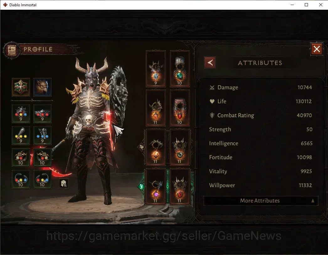 Diablo Immortal Accounts NA-Chain of Honor|CS ON|Lv60(800)|Necromancer|CR 4 image 14