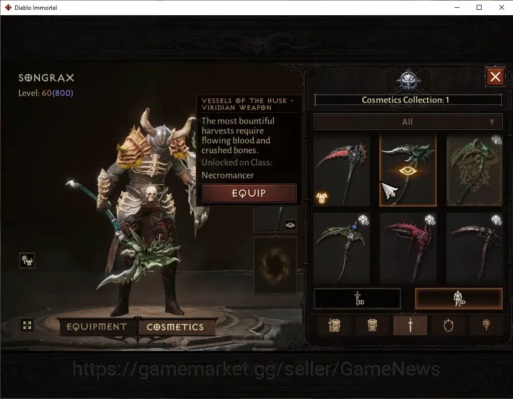 Diablo Immortal Accounts NA-Chain of Honor|CS ON|Lv60(800)|Necromancer|CR 4 image 2