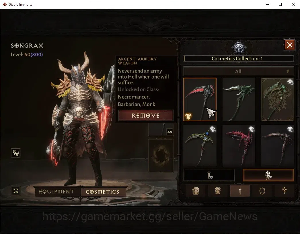 Diablo Immortal Accounts NA-Chain of Honor|CS ON|Lv60(800)|Necromancer|CR 4 image 3