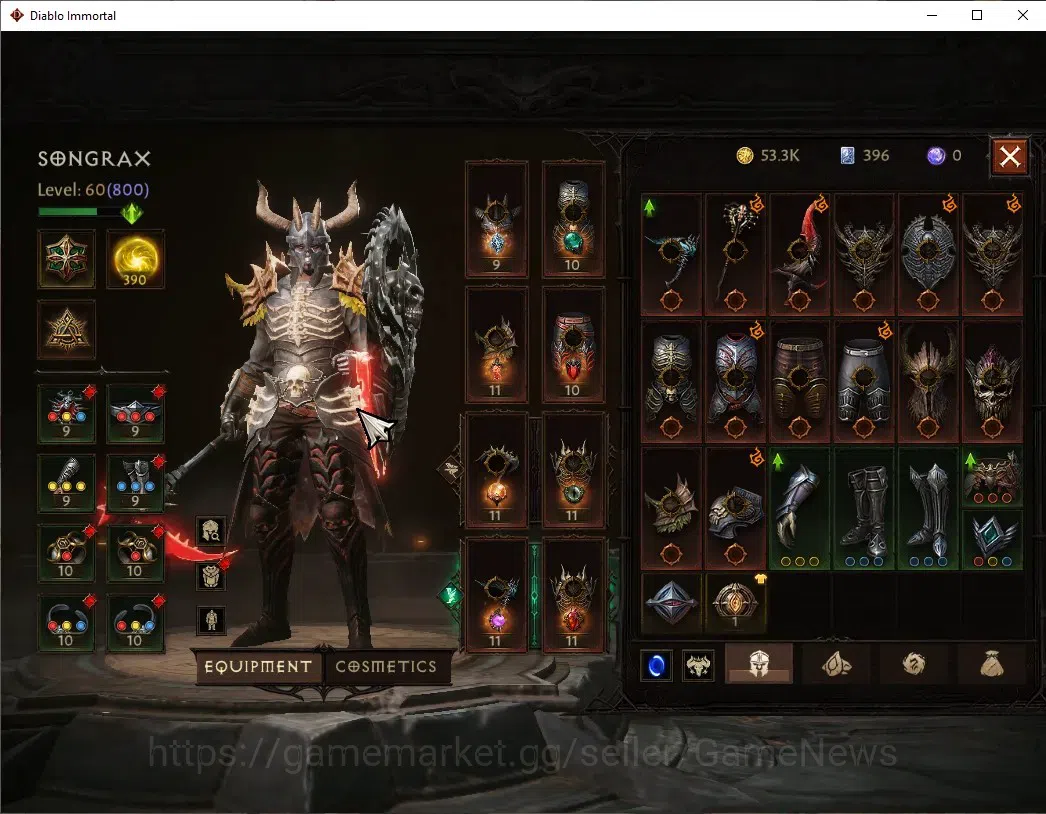Diablo Immortal Accounts NA-Chain of Honor|CS ON|Lv60(800)|Necromancer|CR 4 image 9