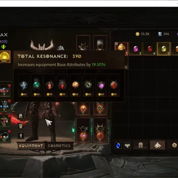 Diablo Immortal Accounts High-End NA-Chain of Honor|CS ON|Lv60(800)|Necromancer|CR 40k|Reso 390|Paragon Vaniquiser|Inferno