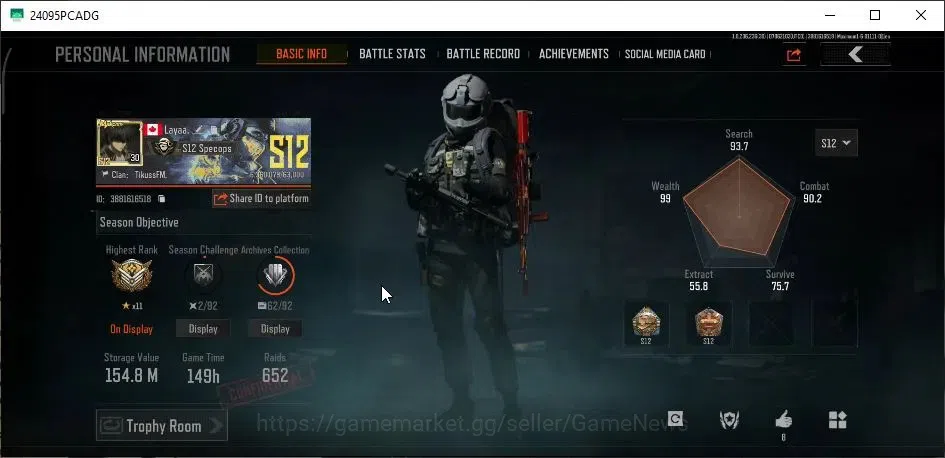 Arena Breakout Accounts MOBILE|Lvl 30|SV 154,8M|CV 112M|4 Utopia + 1 Docum image 2