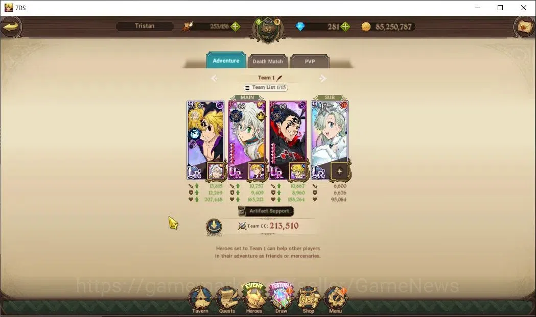 The Seven Deadly Sins: Grand Cross Accounts Global|1,8M CC|130 LS 281 DM|2 LR+6 UR|Brunhild,El image 8