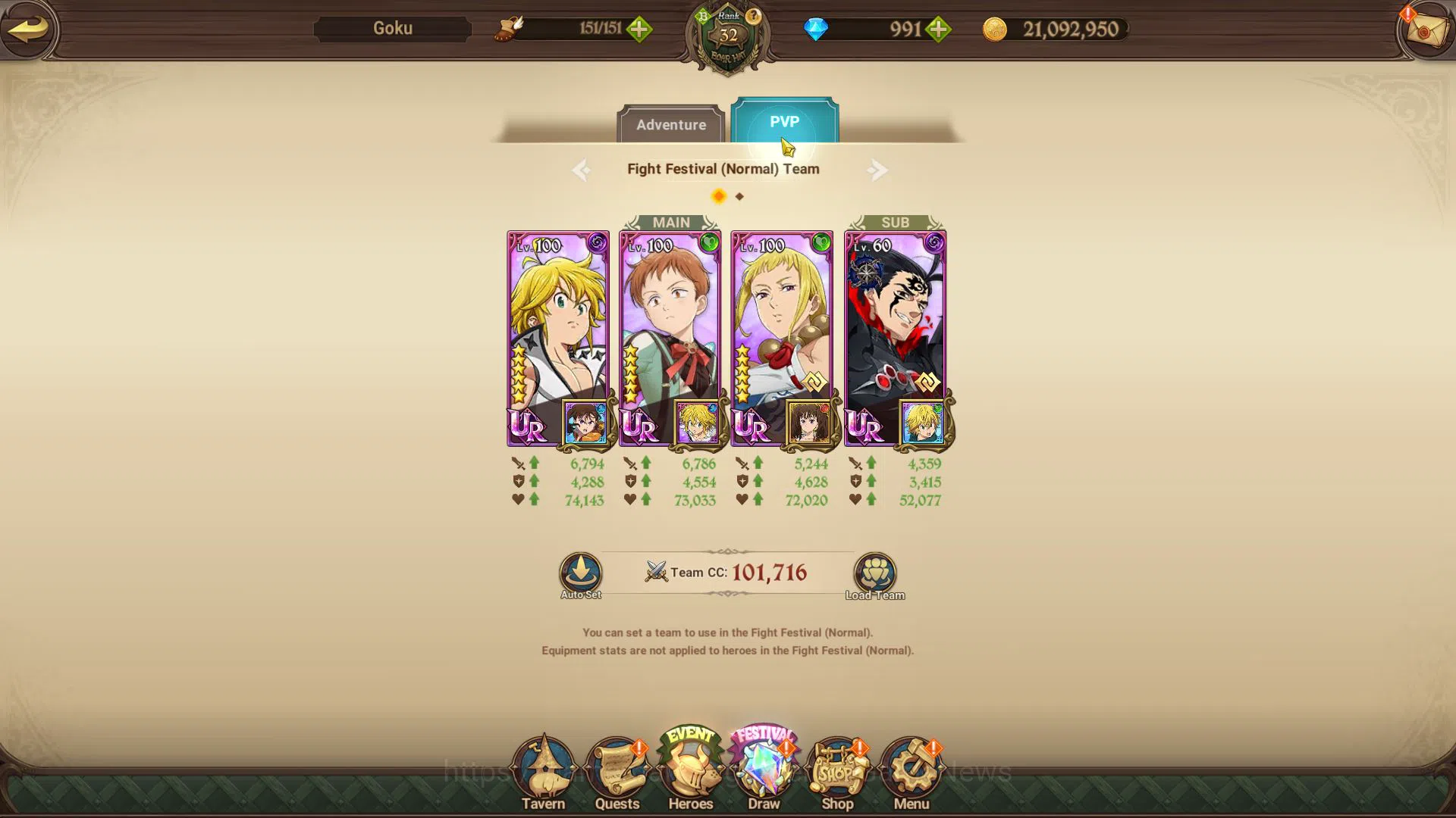 The Seven Deadly Sins: Grand Cross Accounts Starter Global|681 K CC|Starter CH 4|991 Dm| 2 UR | Oppressor Demon King, Demon 6