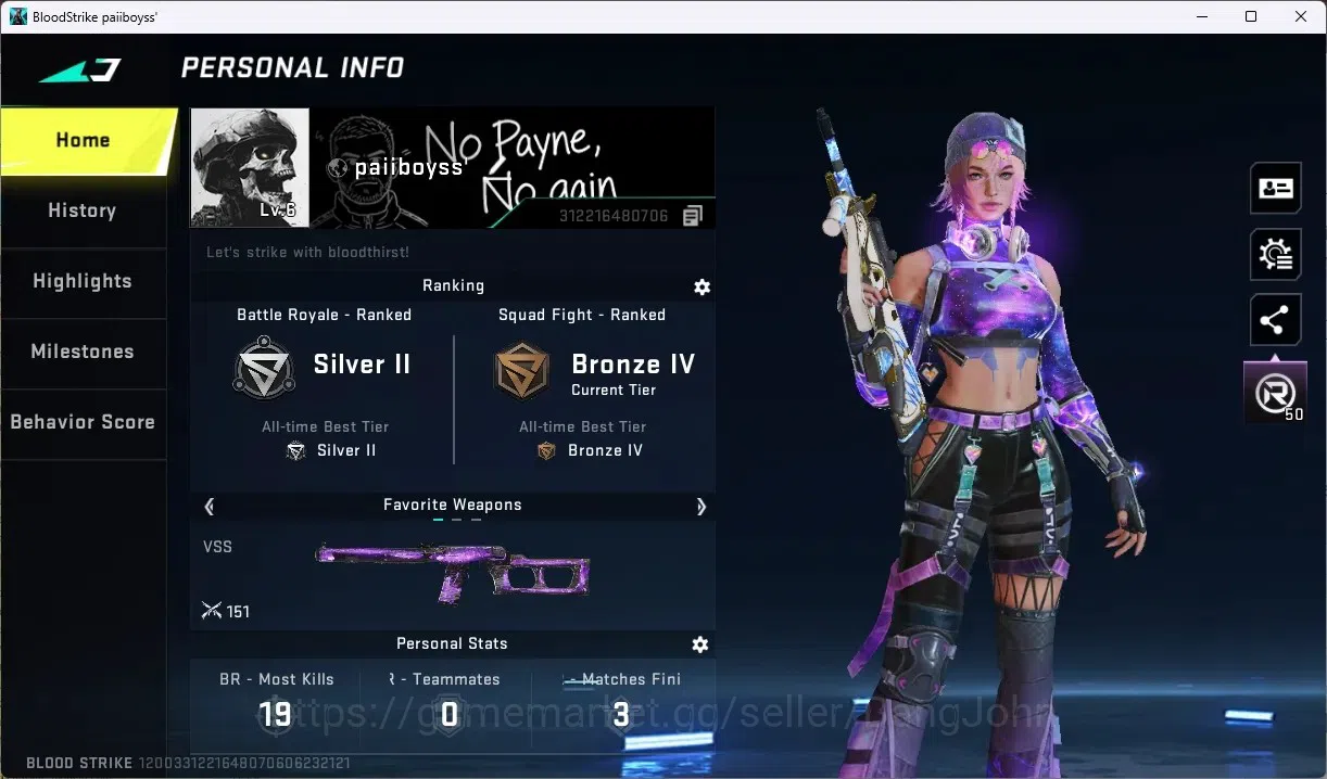 Blood Strike Accounts ASIA | 1 ULTRA STRIKER: EMMA-Hexa | 4 LEGENDARY GU image 1