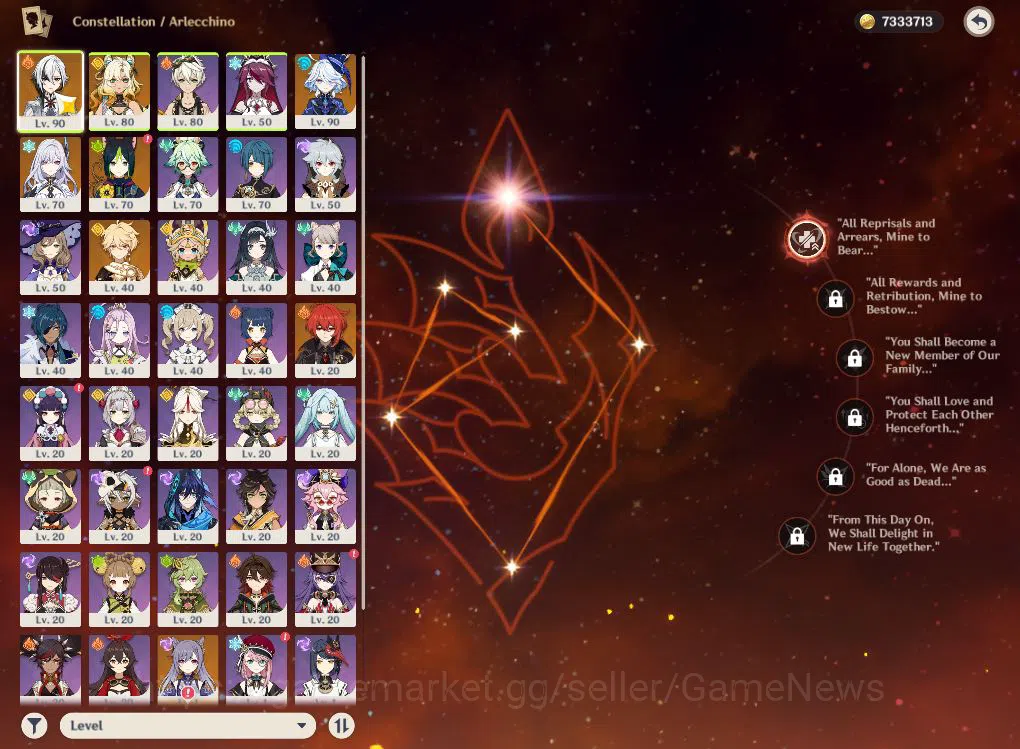Genshin Impact Accounts ASIA|AR55|4Limited+2(*5Weapon)|ArlecchinoC1+Sign,F image 4