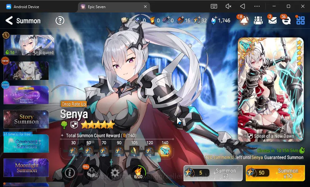 Epic Seven Accounts GLOBAL UNVERIF|7 ML(Salome,LOT Scales,Rof Light,Et image 16