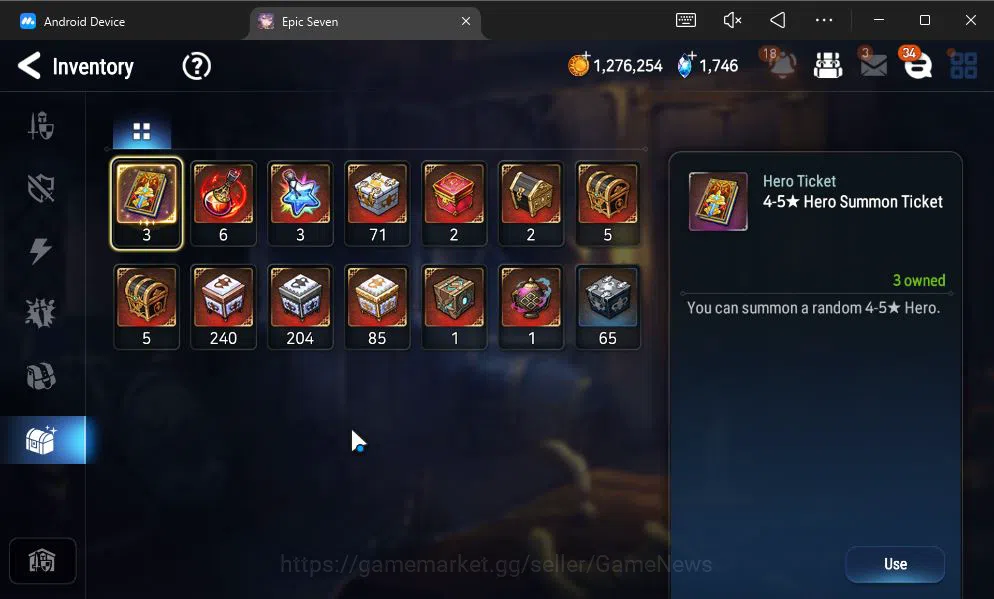 Epic Seven Accounts GLOBAL UNVERIF|7 ML(Salome,LOT Scales,Rof Light,Et image 7