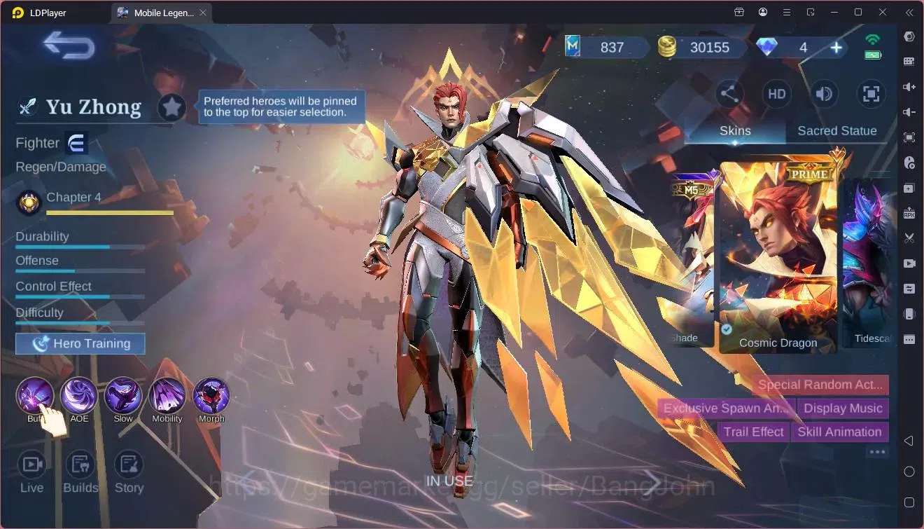 Mobile Legends: Bang Bang Accounts Global|Hero 96|Skin 274|Renowned|Prime YZ|CC Natal image 19