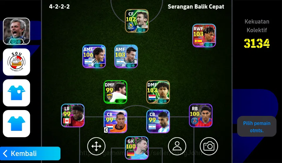eFootball Accounts Others Mobile|PW 3134|New Julian Alvarez Show T,Lionel Messi Show T,Mateo Kovacic Show T, Noni Madueke 1