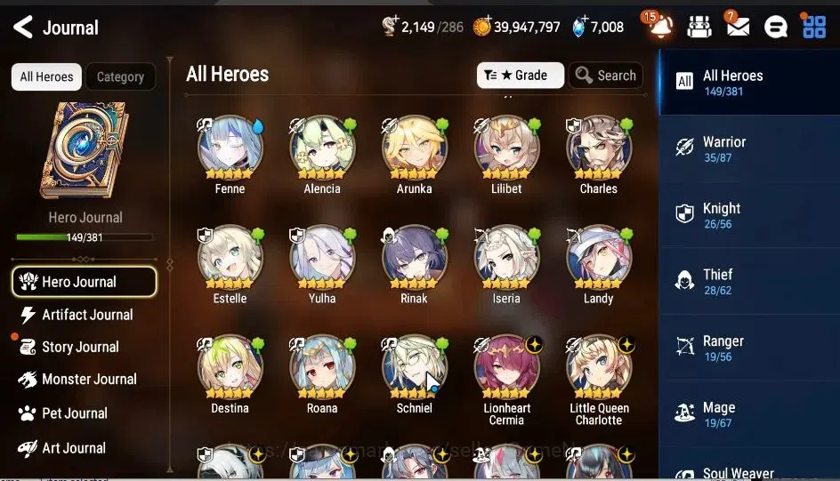 Epic Seven Accounts GLOBAL Unverif|NewEra|9 ML(NM LUna,RoLight,Straze, image 7