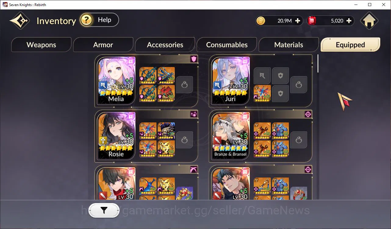 Seven Knights Re:Birth Accounts Global Sea|4 Ex-7k [Juri,MeliaTC1,Fai,Rosie]& 21 T image 12