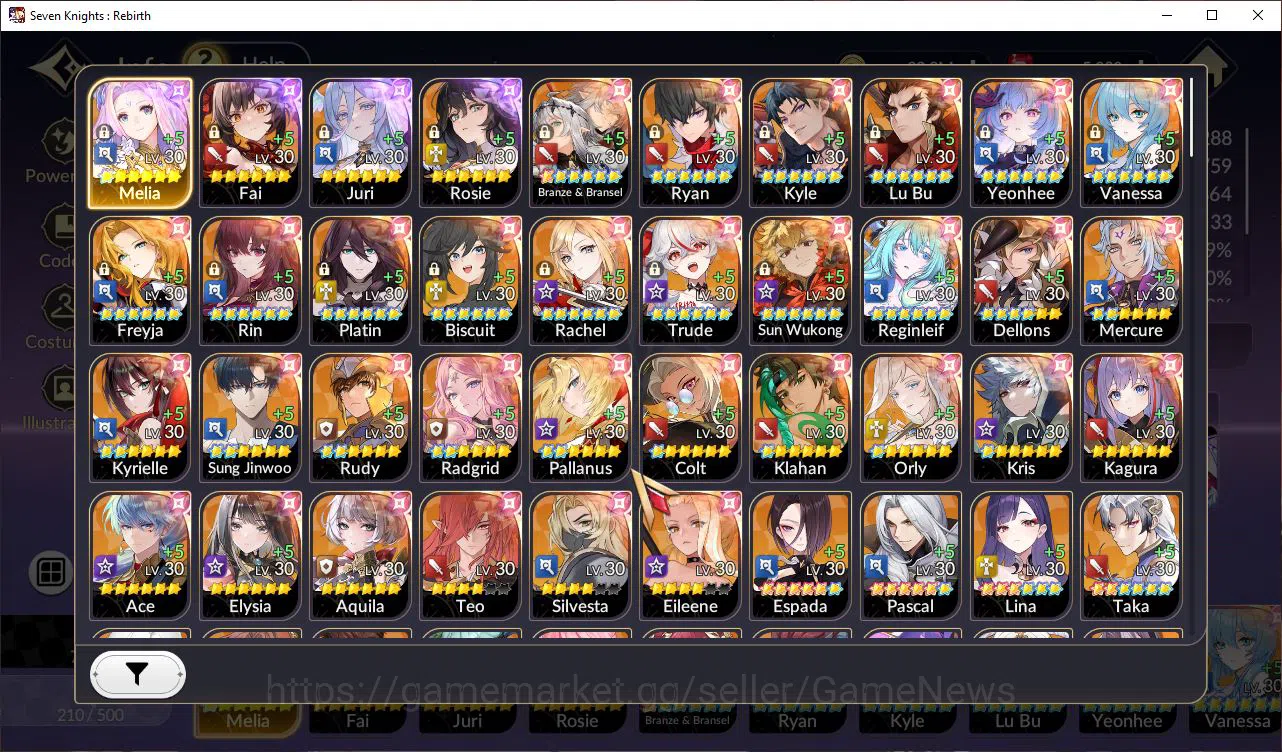 Seven Knights Re:Birth Accounts Global Sea|4 Ex-7k [Juri,MeliaTC1,Fai,Rosie]& 21 T image 4
