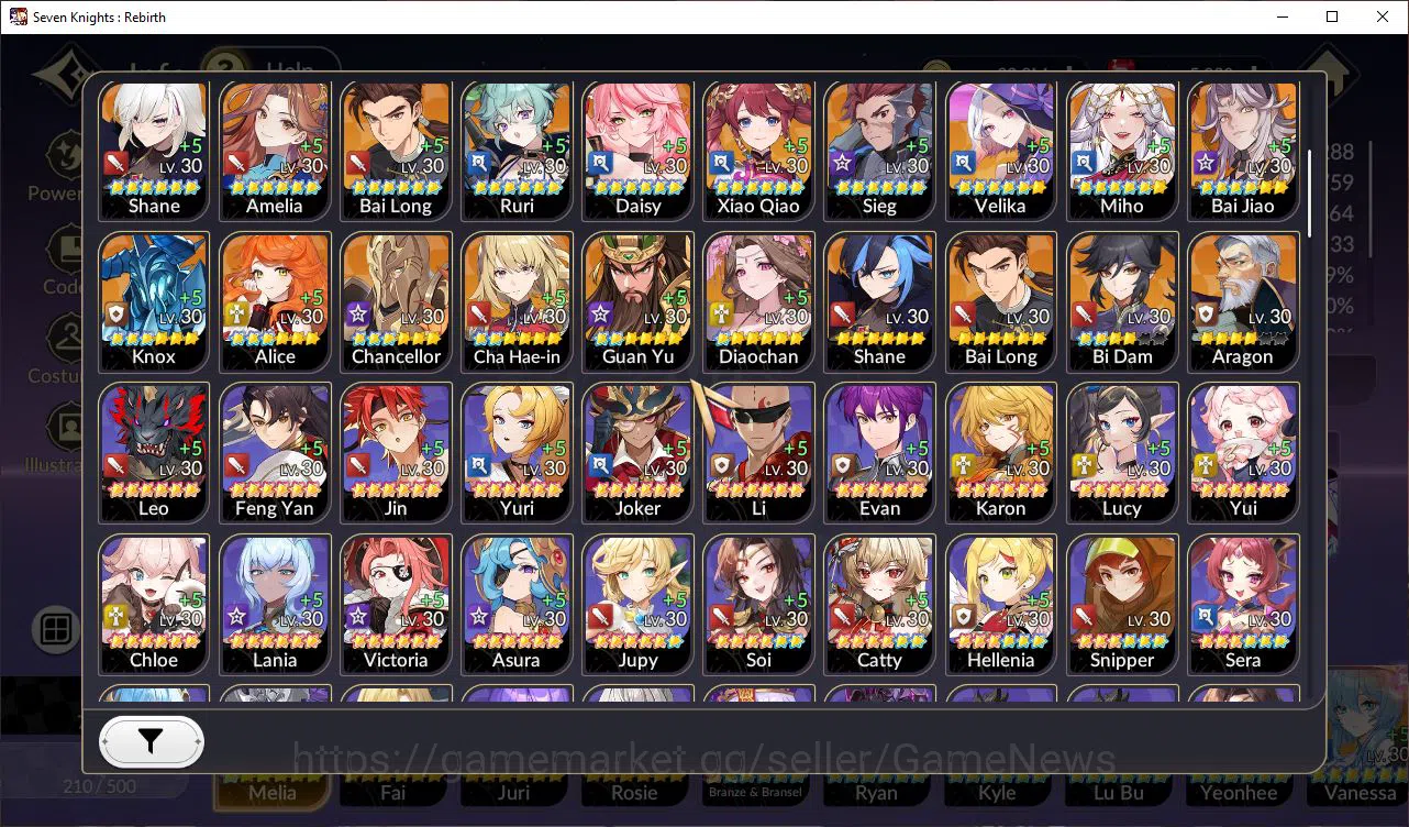 Seven Knights Re:Birth Accounts Global Sea|4 Ex-7k [Juri,MeliaTC1,Fai,Rosie]& 21 T image 5