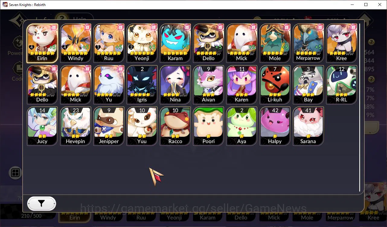 Seven Knights Re:Birth Accounts Global Sea|4 Ex-7k [Juri,MeliaTC1,Fai,Rosie]& 21 T image 6