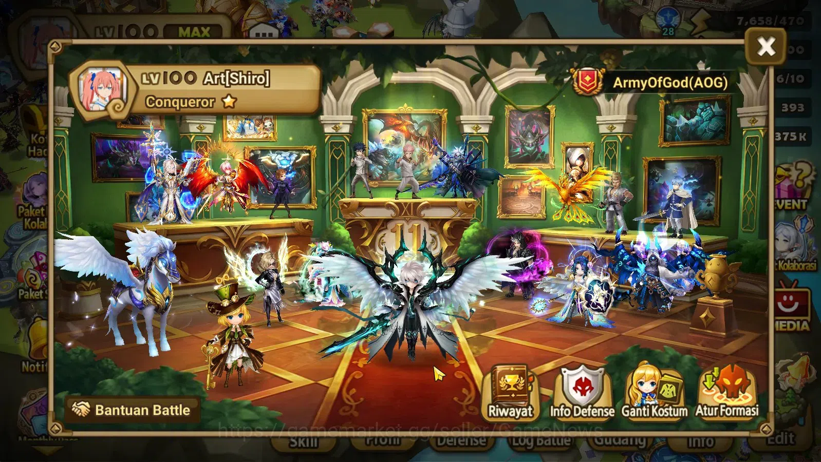 Summoners War: Sky Arena Accounts End-Game ASIA Lv100|4 Hot Lnd (Artamiel,Semei,Nina,Kai) 70+ NB 5 Speed vio rune 173+Swif 2