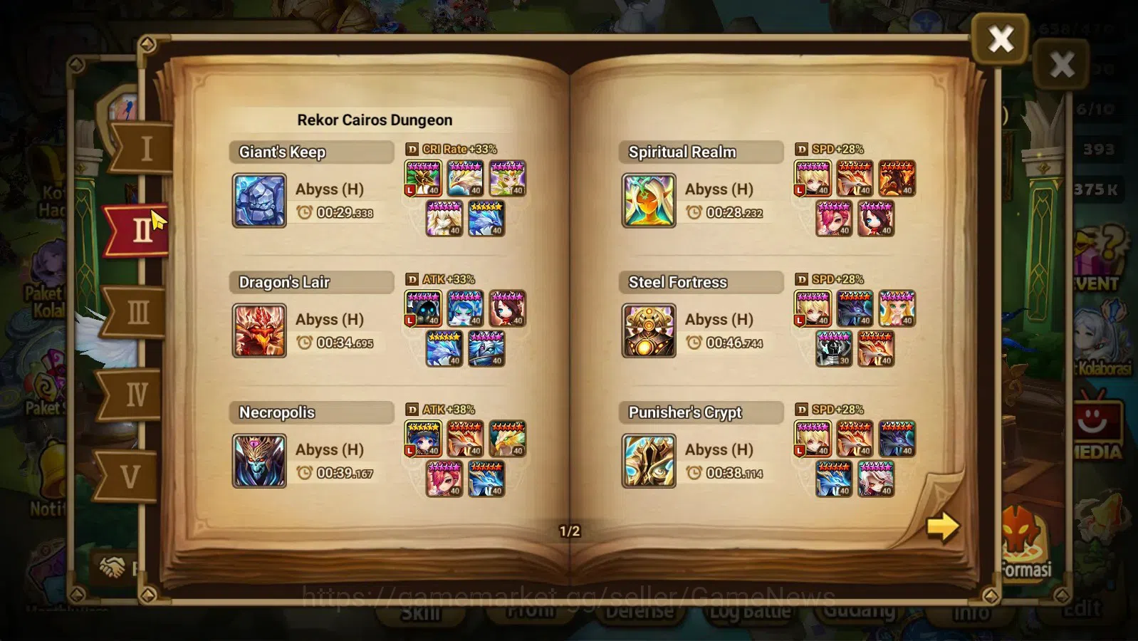 Summoners War: Sky Arena Accounts End-Game ASIA Lv100|4 Hot Lnd (Artamiel,Semei,Nina,Kai) 70+ NB 5 Speed vio rune 173+Swif 4