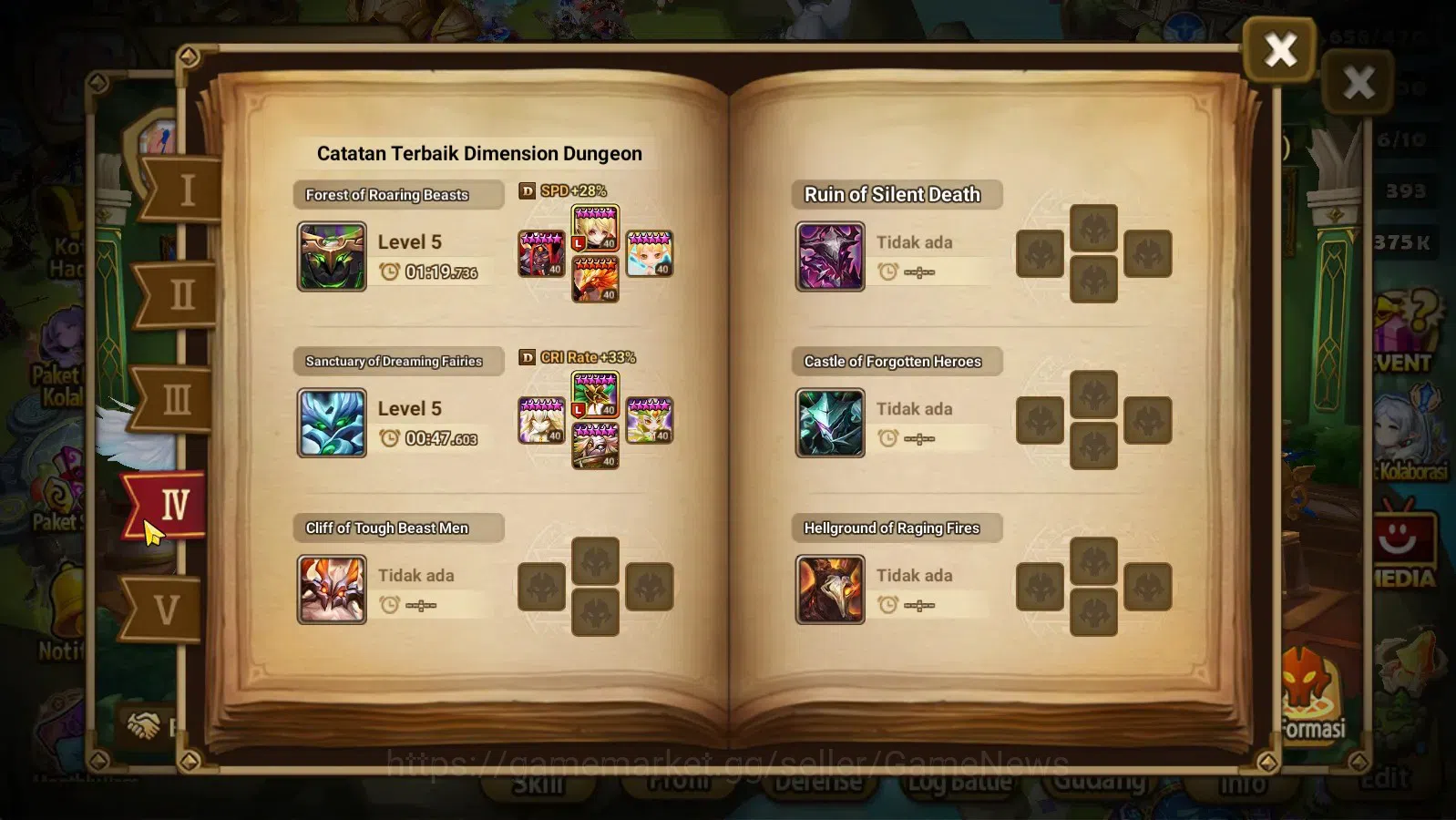 Summoners War: Sky Arena Accounts End-Game ASIA Lv100|4 Hot Lnd (Artamiel,Semei,Nina,Kai) 70+ NB 5 Speed vio rune 173+Swif 6