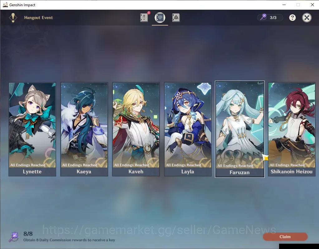 Genshin Impact Accounts Asia|AR 59|Rate On|55 InterFate|11 Limit+8(*5Weap) image 20