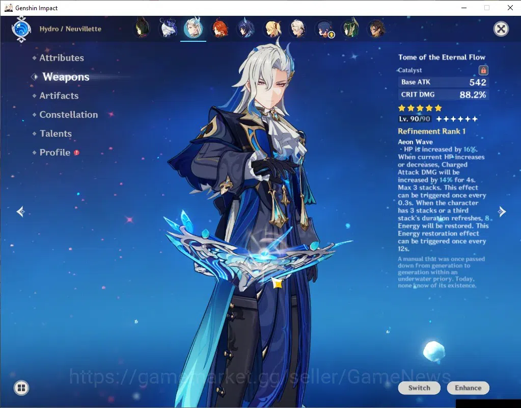 Genshin Impact Accounts Asia|AR 59|Rate On|55 InterFate|11 Limit+8(*5Weap) image 3