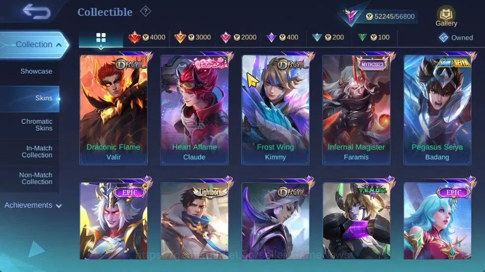 Mobile Legends: Bang Bang Accounts Hero 119|Skin 213|High Glory 58|Sanrio Floryn,CC N image 11