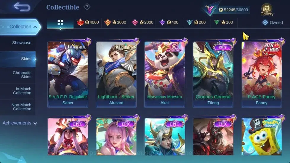 Mobile Legends: Bang Bang Accounts Hero 119|Skin 213|High Glory 58|Sanrio Floryn,CC N image 8