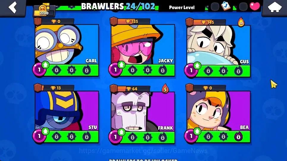 Brawl Stars Accounts 2730 Trophy|24 Brawlers 2 Max Lv|Full Buffies: Edgar,Emz|2 Epic Skin 1 SR|9K Coins 4K Bling|CN ON|Take 11