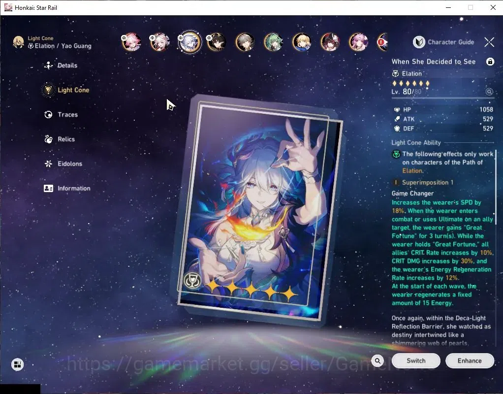 Honkai Star Rail Accounts Asia|TL 65|Elation Prem Team|9 Limited|[Sparxie,Ya image 6
