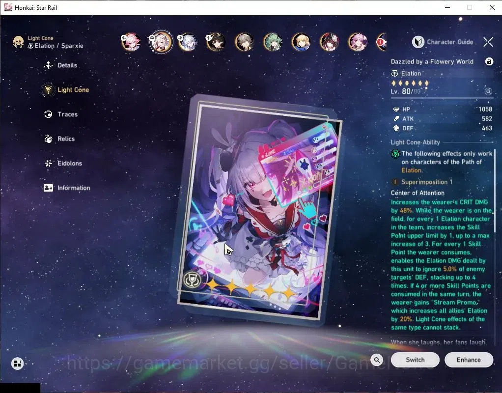 Honkai Star Rail Accounts Asia|TL 65|Elation Prem Team|9 Limited|[Sparxie,Ya image 7
