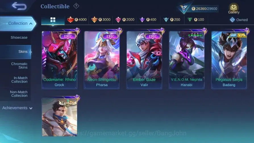 Mobile Legends: Bang Bang Accounts Global|Hero 108|Skin 163|Expert|Collab Badang+Cycl image 11
