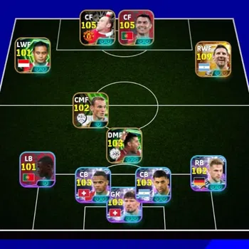 eFootball Accounts Legends & Iconic Players Team strength 3208