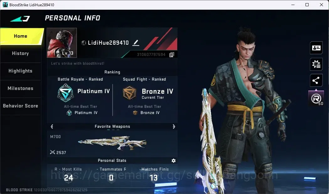 Blood Strike Accounts ASIA | 1 ETERNAL: M700-Seraph|1 ULTRA Aircraft|1 E image 1
