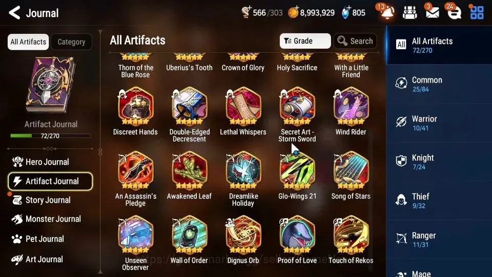 Epic Seven Accounts Server|UnVerif|11 ML Heroes: Boss Arunka, Salome.  image 10