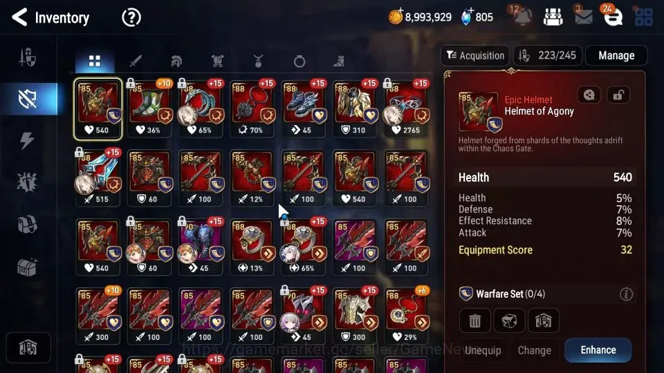 Epic Seven Accounts Server|UnVerif|11 ML Heroes: Boss Arunka, Salome.  image 15