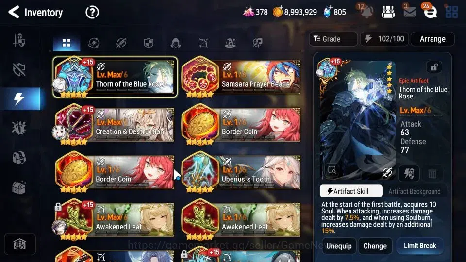 Epic Seven Accounts Server|UnVerif|11 ML Heroes: Boss Arunka, Salome.  image 16