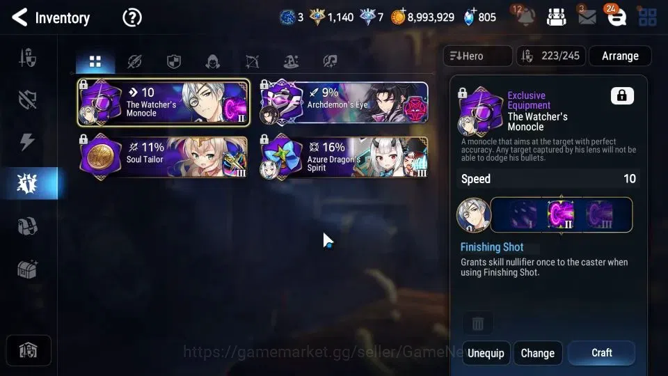 Epic Seven Accounts Server|UnVerif|11 ML Heroes: Boss Arunka, Salome.  image 17