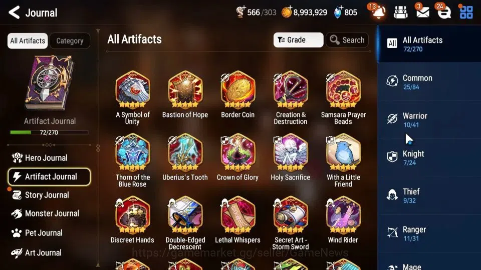 Epic Seven Accounts Server|UnVerif|11 ML Heroes: Boss Arunka, Salome.  image 9