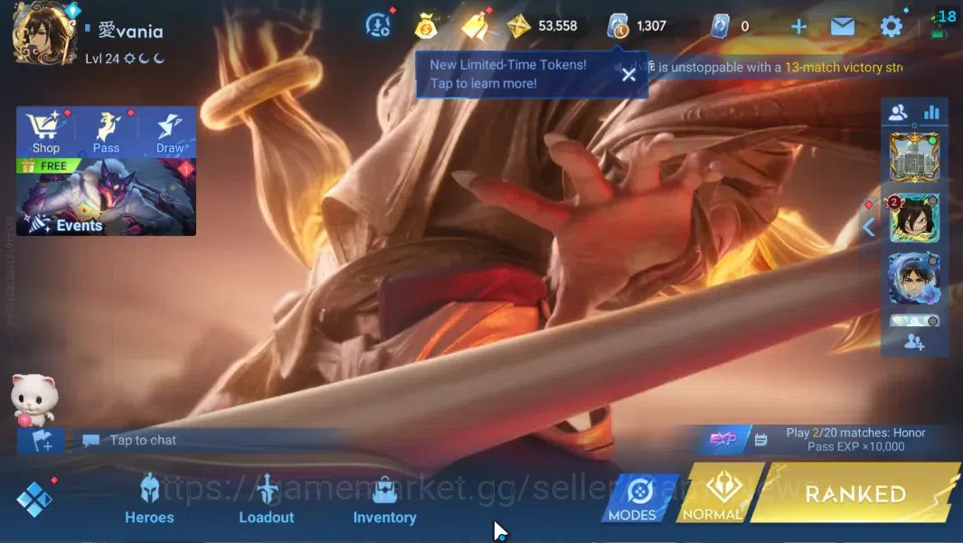 Honor of Kings Accounts Hero 32 Skin 16|Starter with Legend Skin(Yao)+Epic image 1