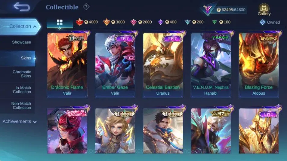 Mobile Legends: Bang Bang Accounts Collector Global|Skin 273|Renowned|KOF Karina,KFP Thamuz,ZODIAC Minotaur,S.T.U.N 11