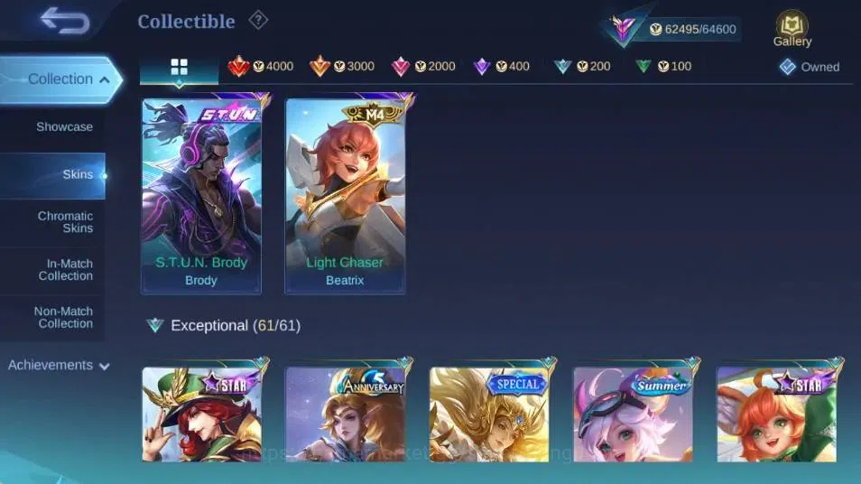 Mobile Legends: Bang Bang Accounts Collector Global|Skin 273|Renowned|KOF Karina,KFP Thamuz,ZODIAC Minotaur,S.T.U.N 13