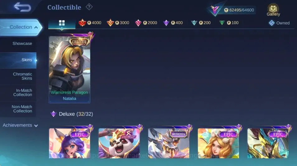 Mobile Legends: Bang Bang Accounts Collector Global|Skin 273|Renowned|KOF Karina,KFP Thamuz,ZODIAC Minotaur,S.T.U.N 6
