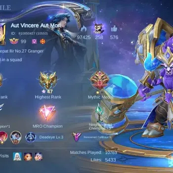 Mobile Legends: Bang Bang Accounts Collector Global|Skin 273|Renowned|KOF Karina,KFP Thamuz,ZODIAC Minotaur,S.T.U.N